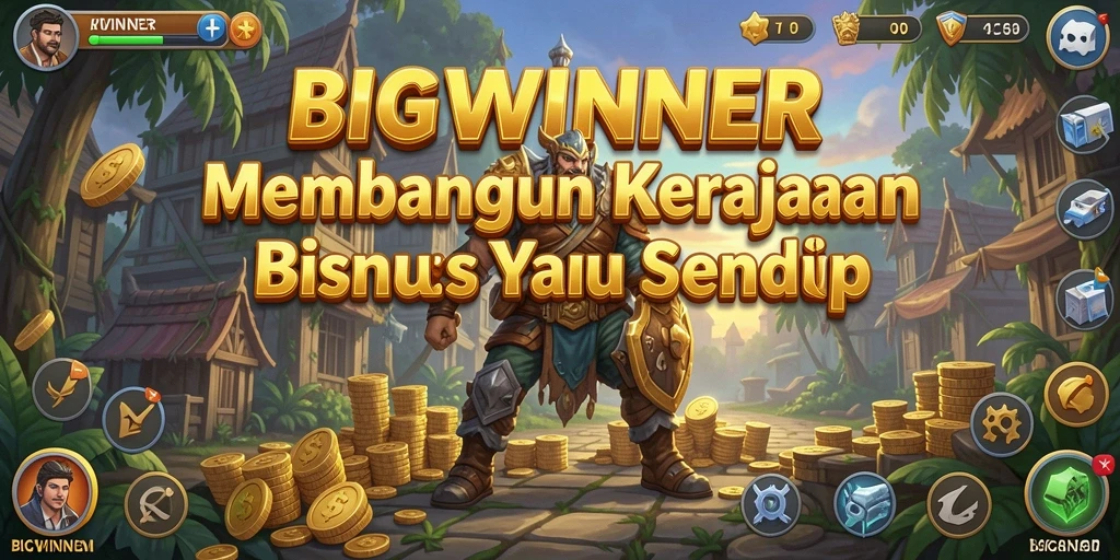 Tangkapan layar gameplay BIGWINNER menunjukkan keseruan membangun bisnis.