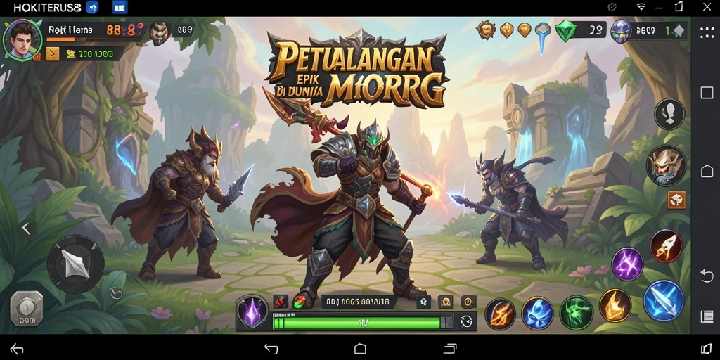 Screenshot HOKITERUS88 menampilkan aksi seru dalam game MMORPG.