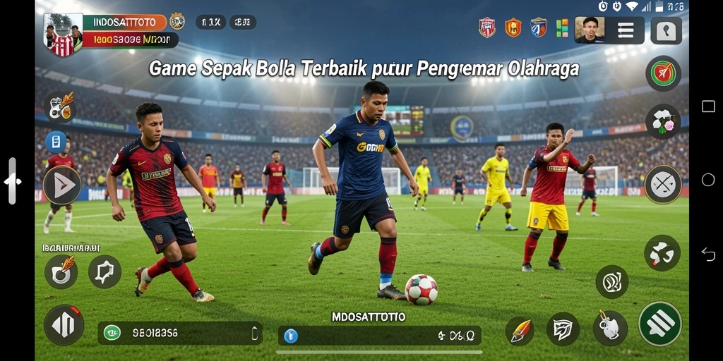 Tampilan gameplay menarik dari INDOSATTOTO dalam aksi sepak bola.