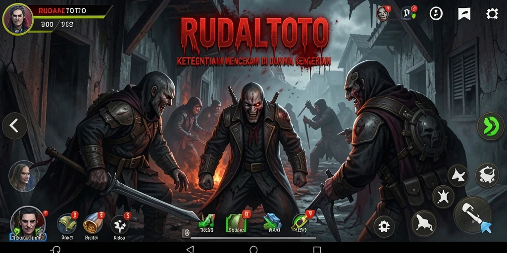 Gameplay mendebarkan dari RUDALTOTO dengan suasana horor yang intens.
