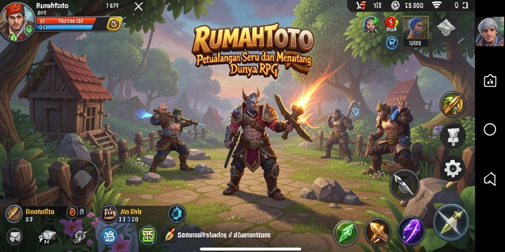 Screenshot utama RUMAHTOTO menampilkan petualangan RPG yang mendebarkan.