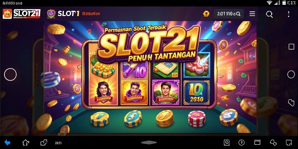 Screenshot SLOT21 menunjukkan pemain menikmati gameplay slot yang menarik.